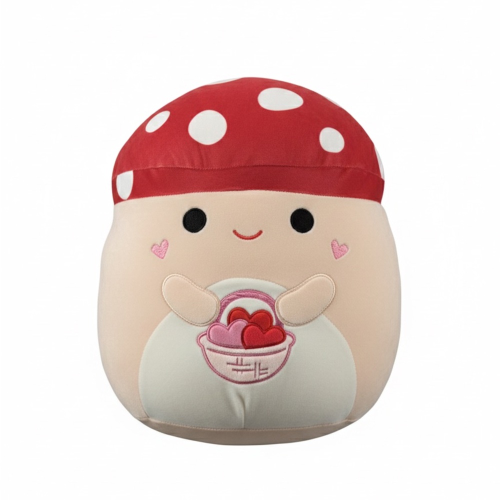 NWT Malcolm the Mushroom Soccer Player basket of hearts 12”